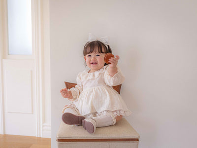 Vanilla Embroidery Dress Romper