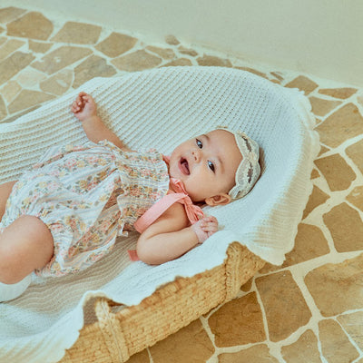 Glen Smocking Romper_ Coral