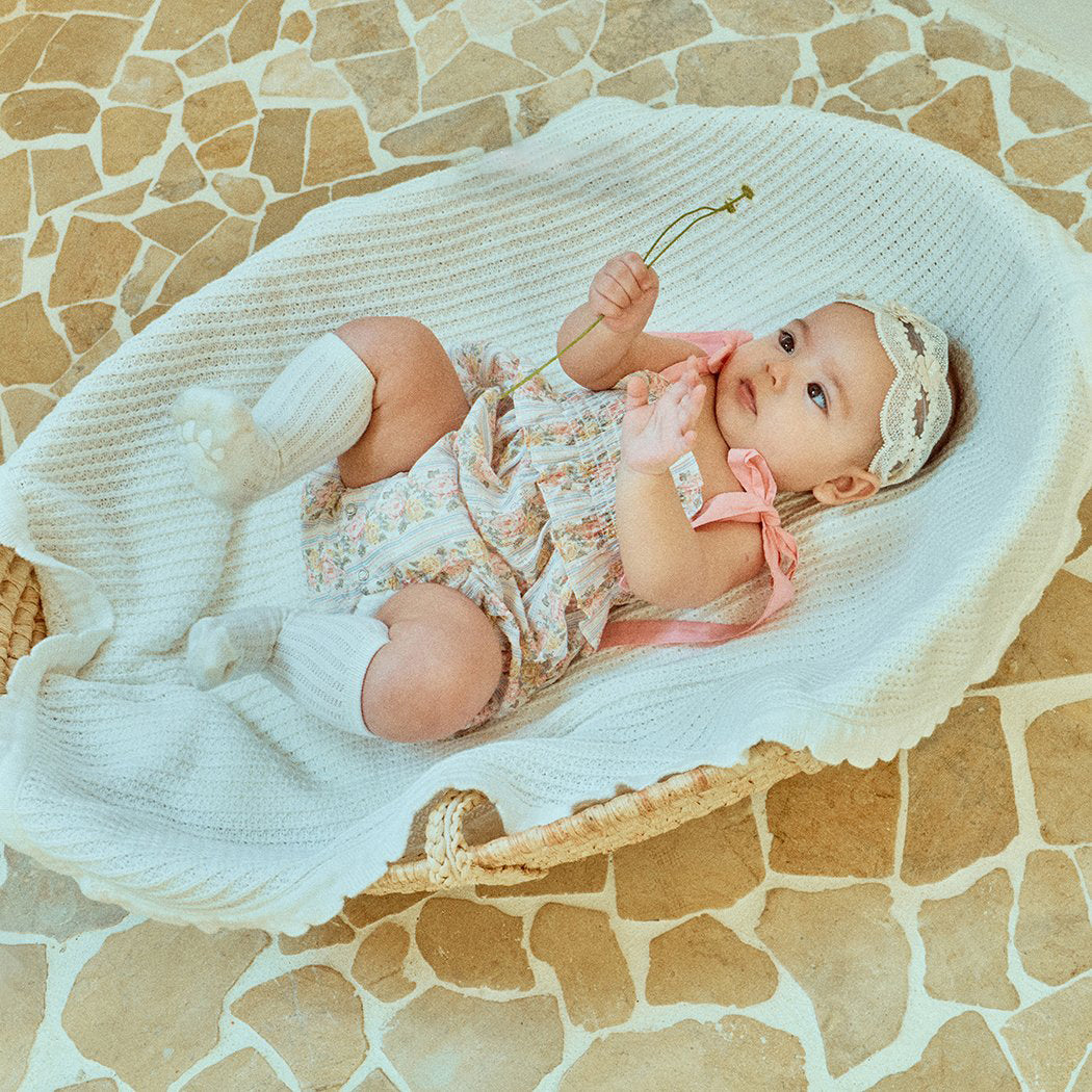 Glen Smocking Romper_ Coral