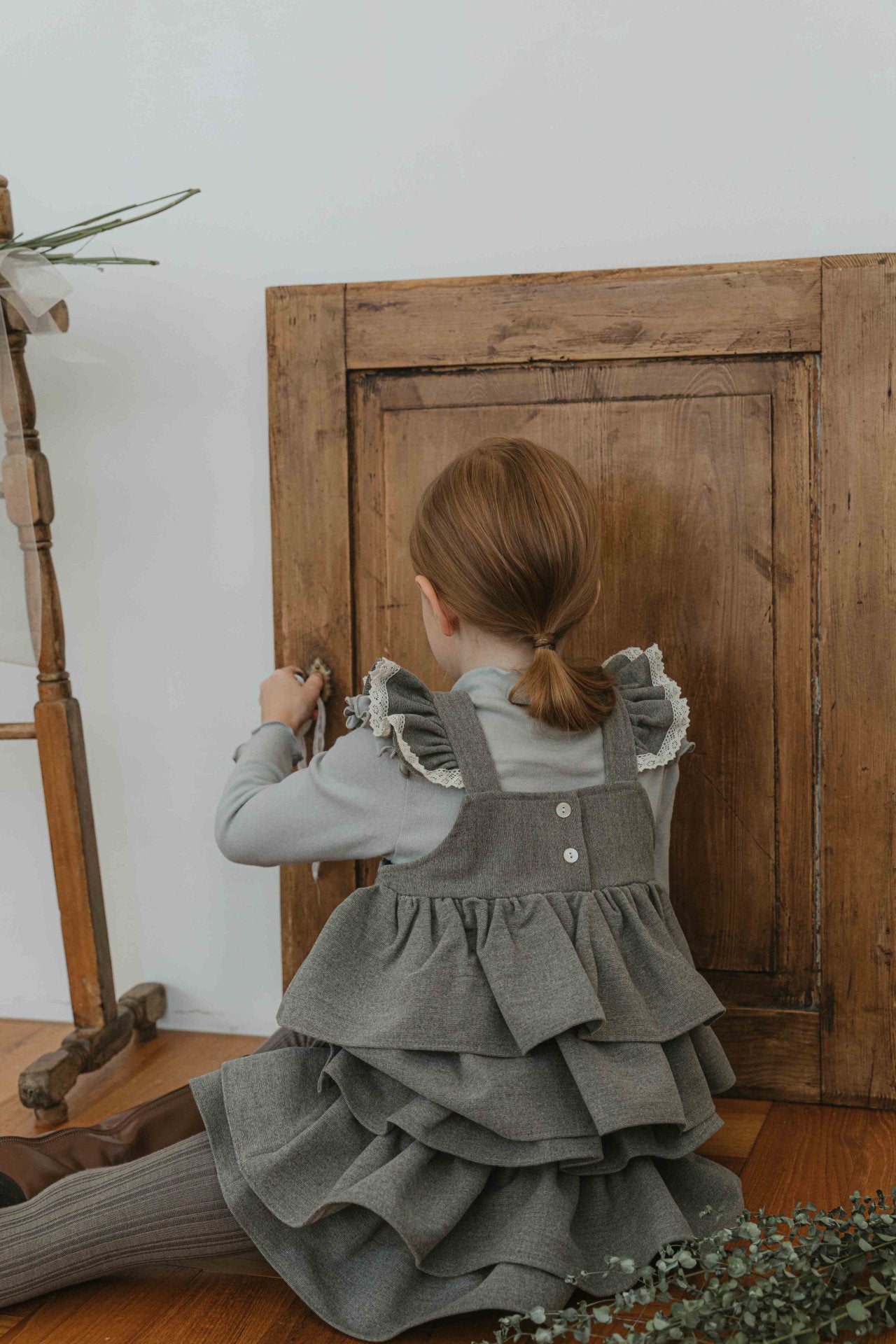 Lily Blouse & Skirt Set _Khaki beige