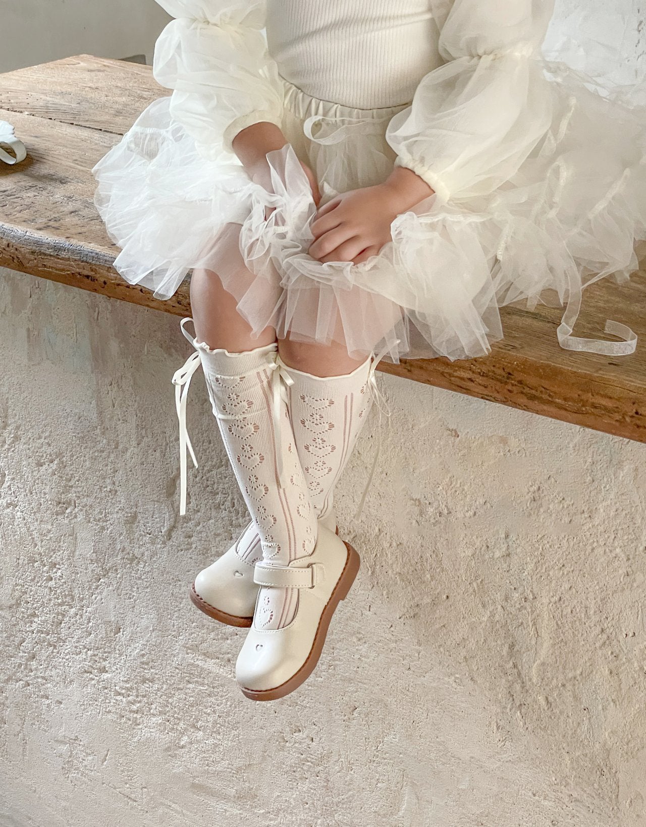 3 Set Ballerina Ribbon Knee socks