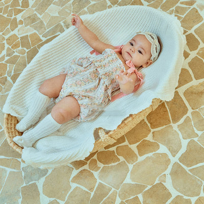 Glen Smocking Romper_ Coral