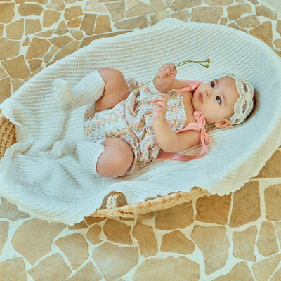 Glen Smocking Romper_ Coral