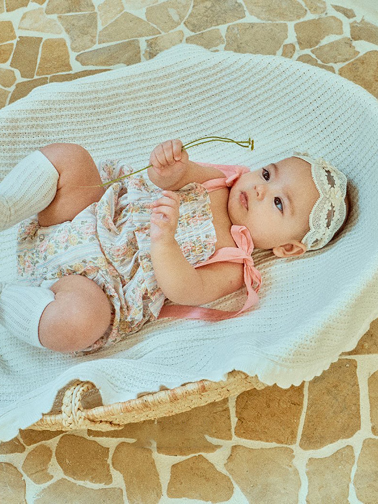 Glen Smocking Romper_ Coral