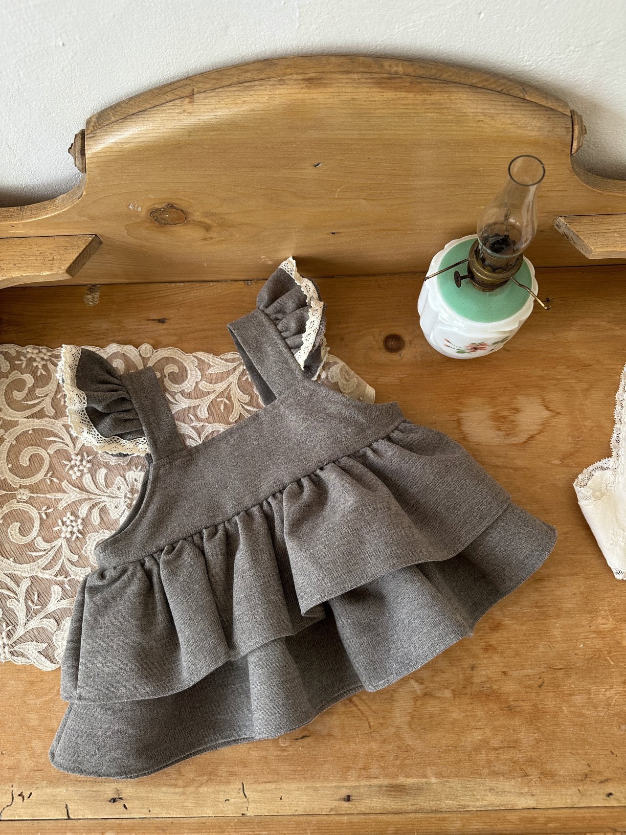 Lily Blouse & Skirt Set _Khaki beige