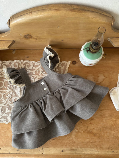 Lily Blouse & Skirt Set _Khaki beige