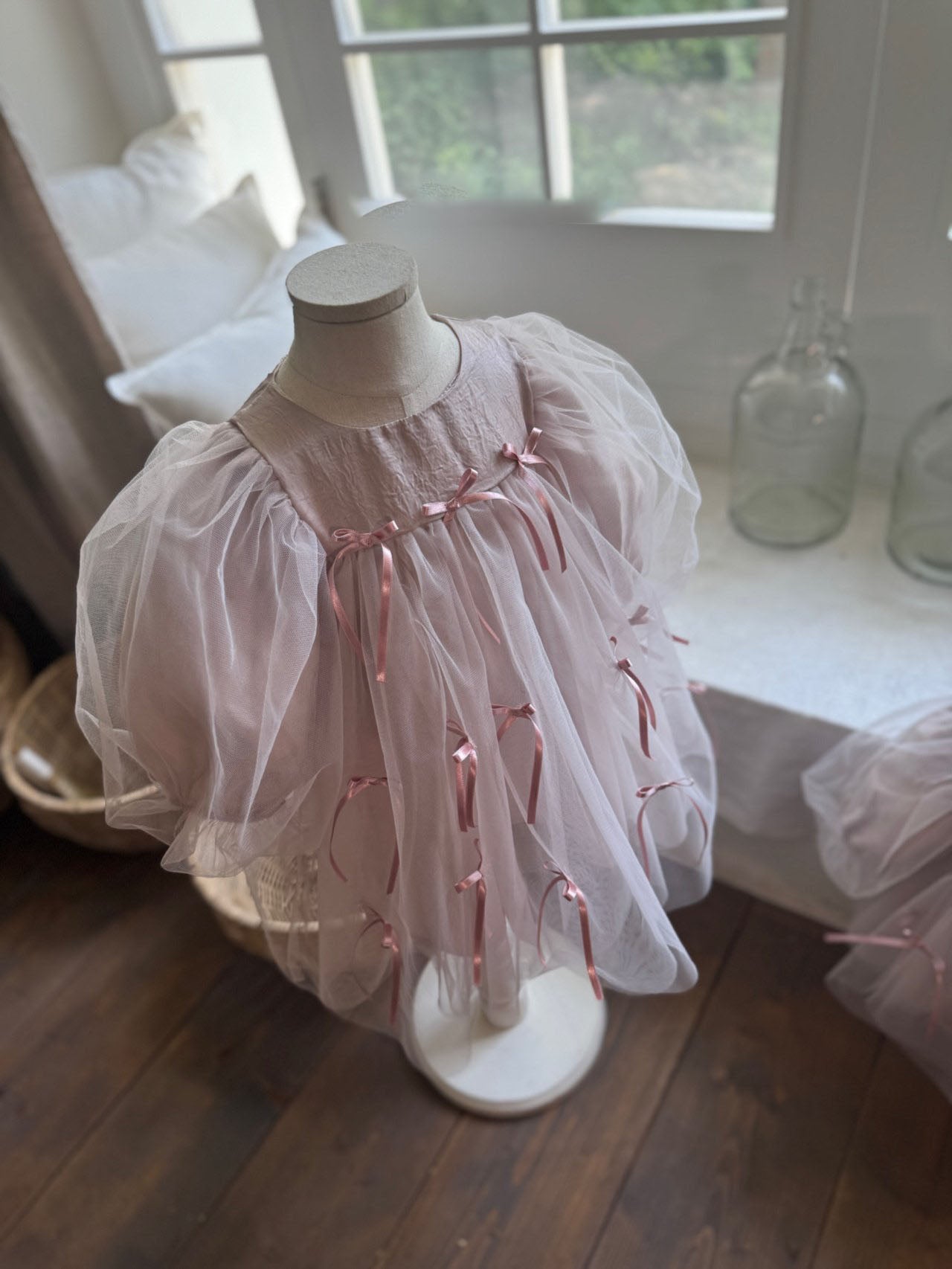 M Ribbon Dress _2 Colors