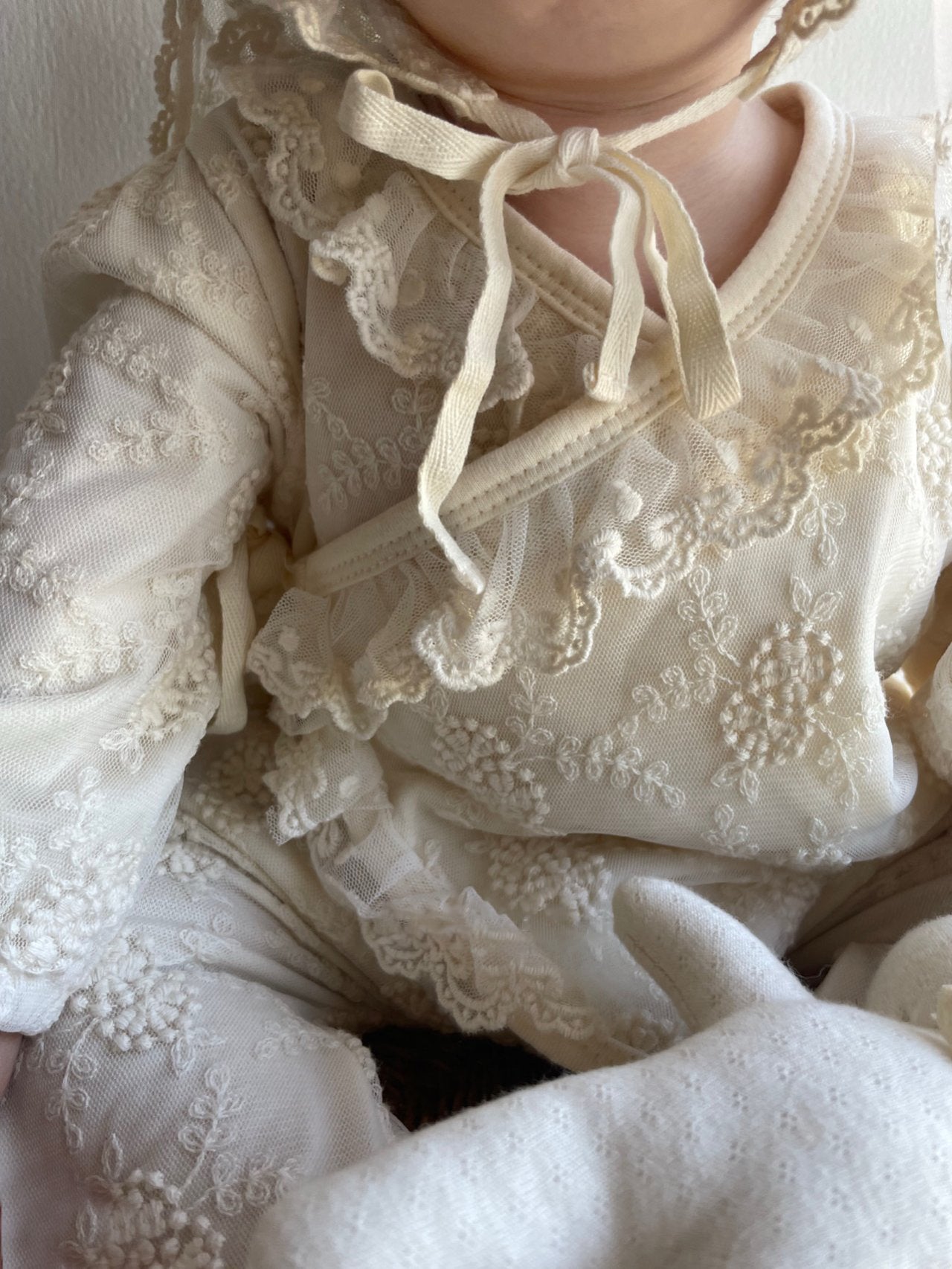 Lace Cozy Suit from Newborn size