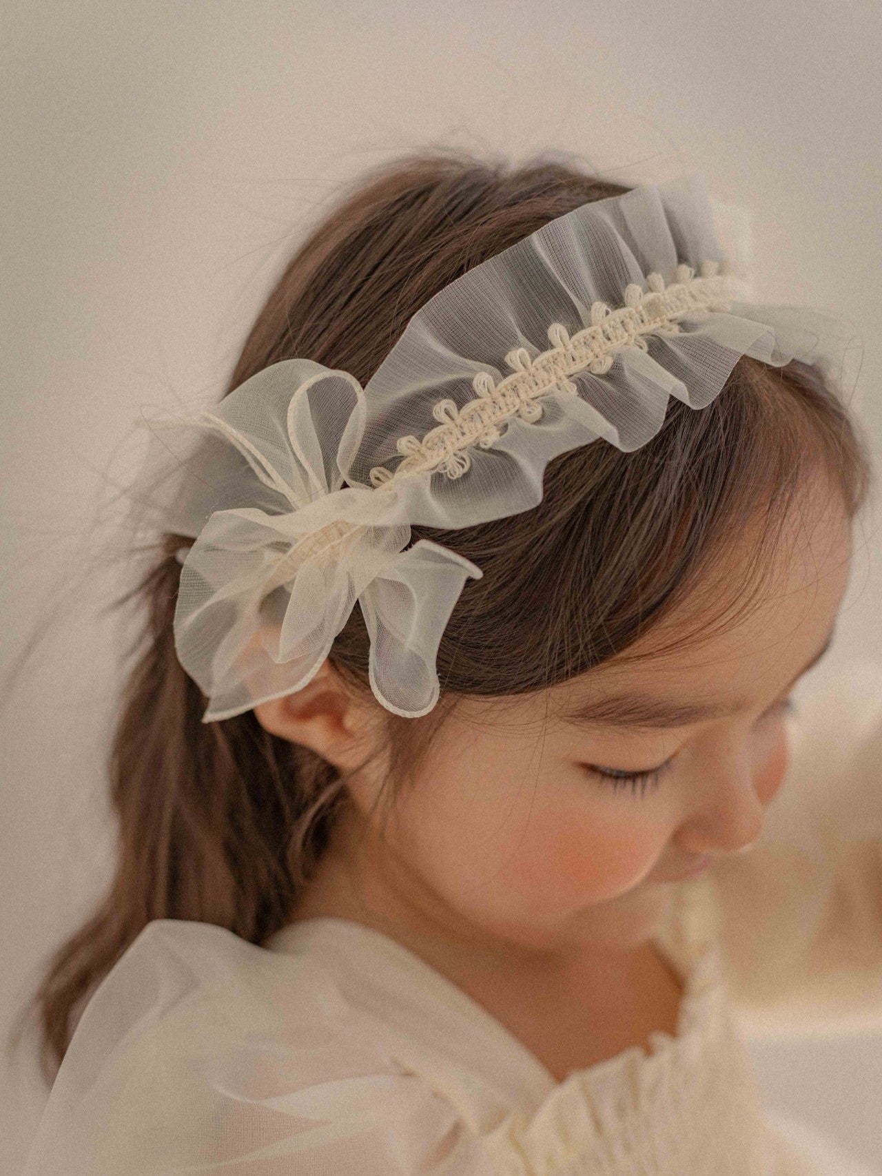 Shiny Organza Wrinkle Headband(Pre-Order)