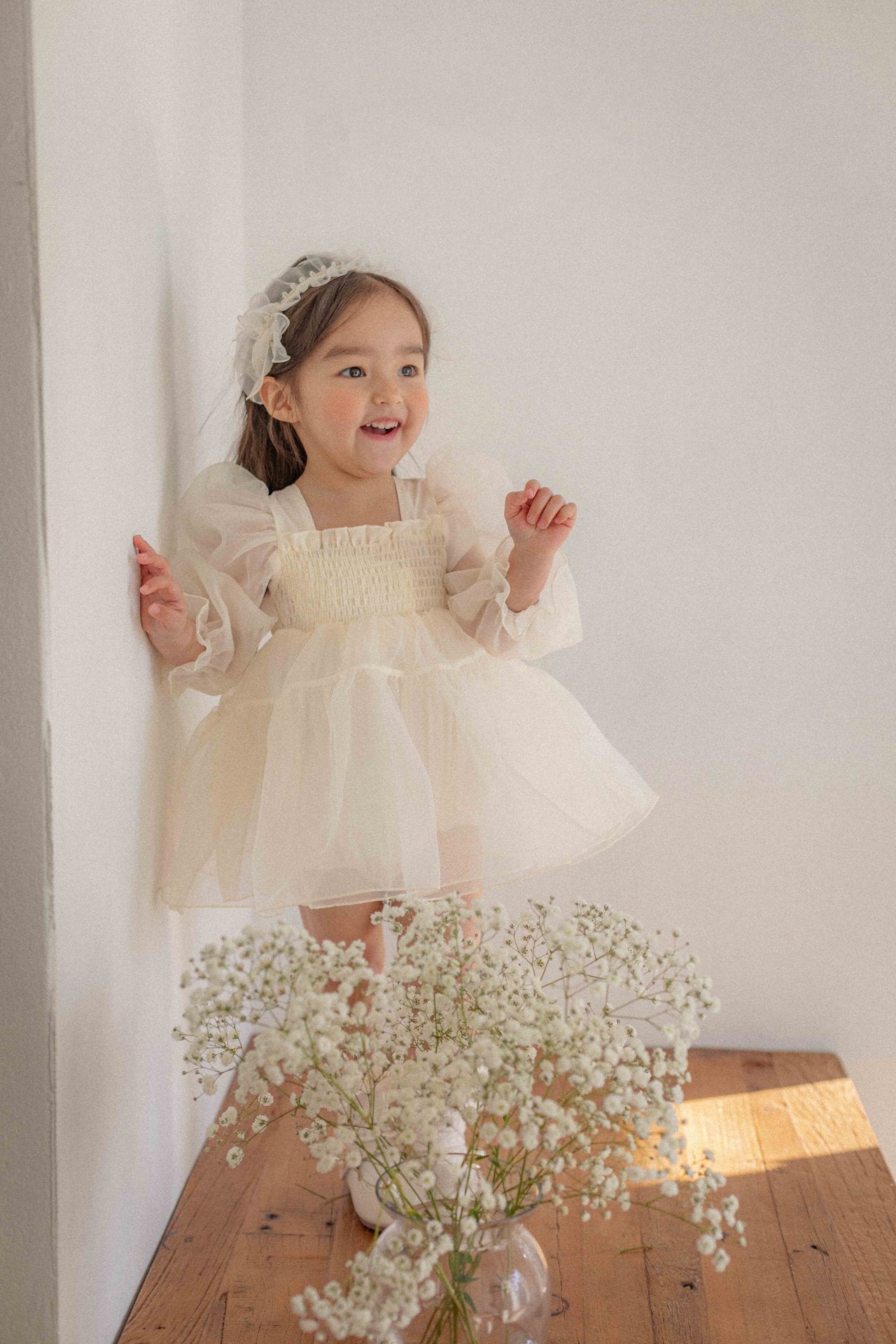 Sey Organza Dress Romper _Cream (Pre-Order)