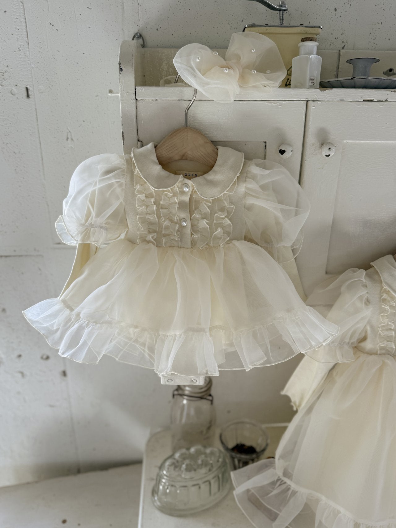 Eloise Oganza Dress Romper_ Cream