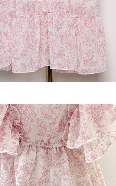 Rose Garden Chiffon Adult Nightdress _Pink