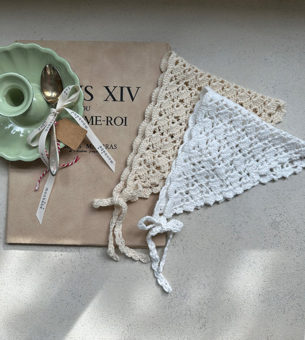 Handmade Crochet Scalf Shell Stitch_2colors