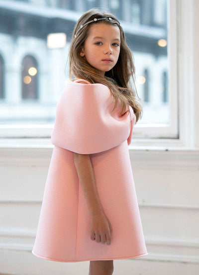 Ariel Bow Dress_Classic Pink